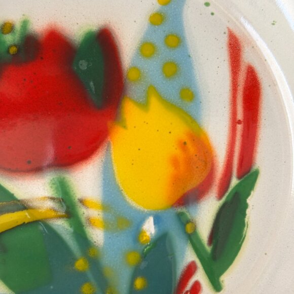 Vintage Enamel Floral Bowls - Set of 4 - Picture 6 of 14